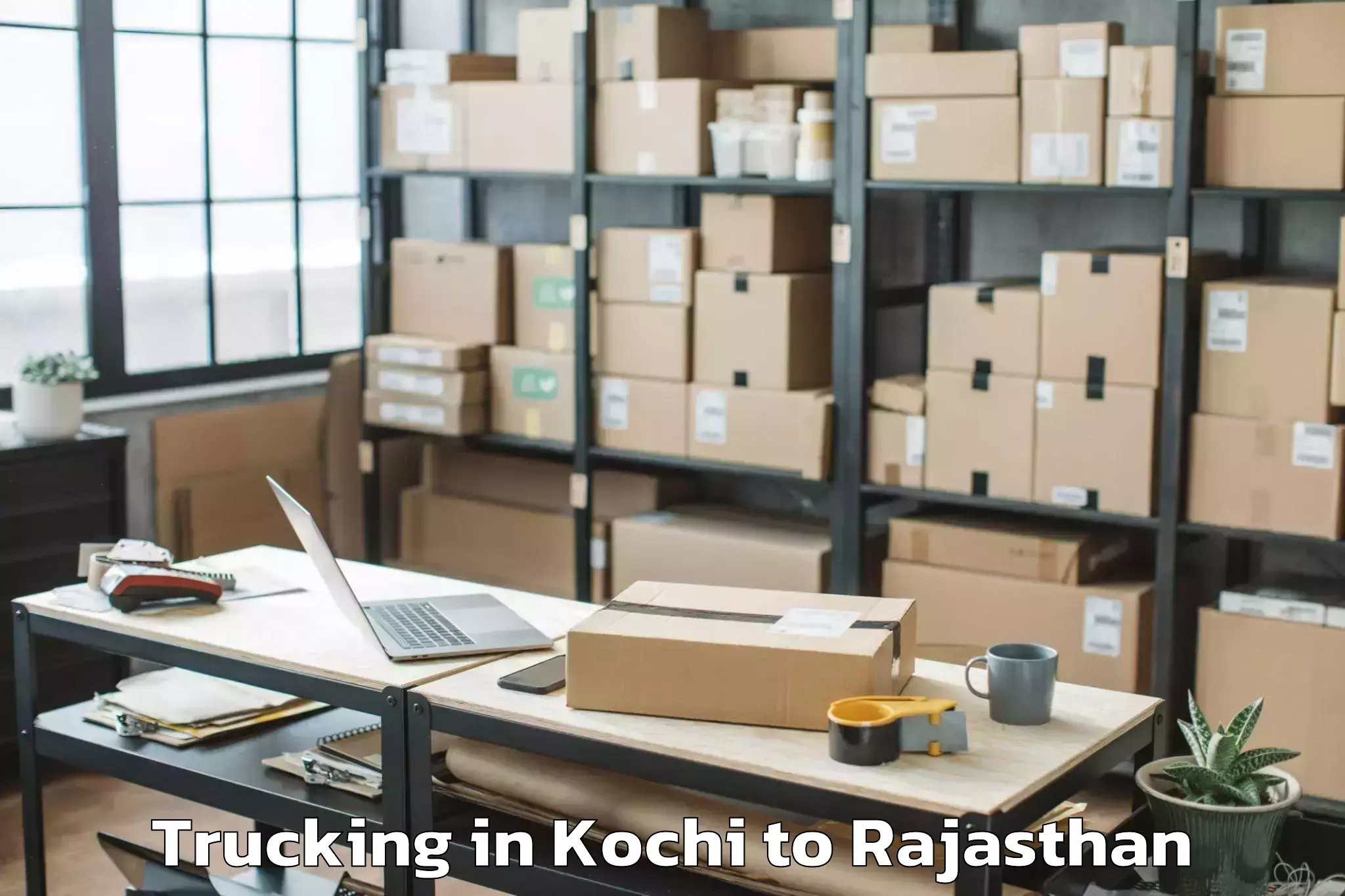 Quality Kochi to Jhadol Trucking